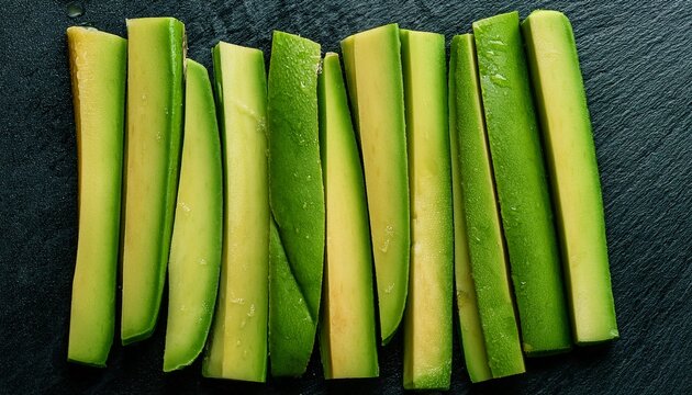 fresh avocado sticks close up frame background wallpaper