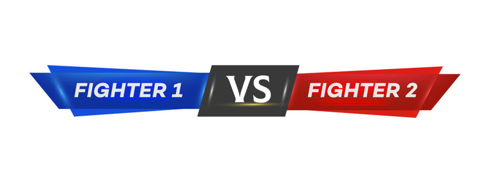 Fighter 1 VS Fighter 2  Battle Screen Graphic Design