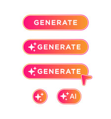 Generate AI Button, AI Button, AI Vector, AI Button Vector, Artificial Intelligence Button, UI Button, Smart Phone Button, Artificial Robotics, Automation Button