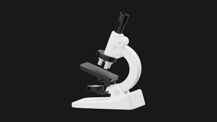Microscope 3D Rendering — Scientific Research and Laboratory Background - 1