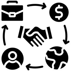 Business Partnership glyph icon