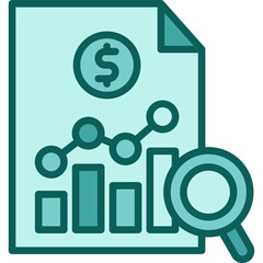 Fototapeta premium Financial Analyst solid icon