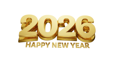 Happy New Year 2026 3D banner design - PSD - PNG - Image	