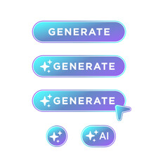 Generate AI Button, AI Button, AI Vector, AI Button Vector, Artificial Intelligence Button, UI Button, Smart Phone Button, Artificial Robotics, Automation Button