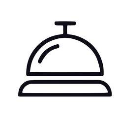 Fototapeta premium hotel,tourism, hospitality services icon black and white outline vector design 