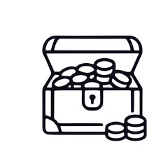 Profitable Business line icon black and white vector design 