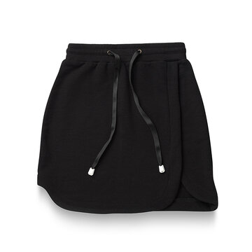 Black sports skort isolated on white