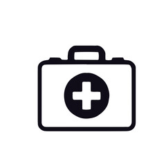 medical icon black and white vector design 