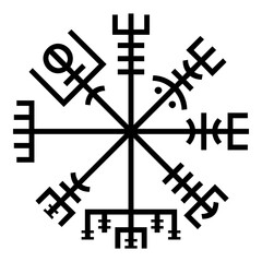 Obraz premium Vegvisir symbol icon illustration 