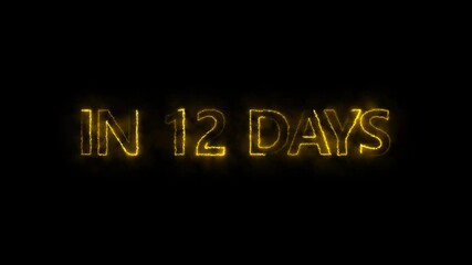 In 12 days fiery text countdown announcement