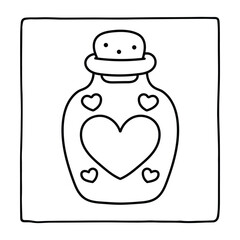 Bold and Easy Valentine's Day Coloring Page for Kids and Adults, Cozy Love Coloring Page, Cute and Cozy, Bold and Easy, Fun Romantic, Hygge-Inspired Designs, Valentine's Day, Self-love, Victor art.