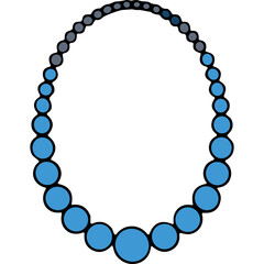 Obraz premium Abstract oval shape created by varying sizes of blue and grey dots forming a connected pattern on a black background symbolizing digital network data flow or a celestial path in space