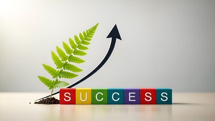 The building blocks of success, a visual metaphor for growth, strategy, and achievement in business