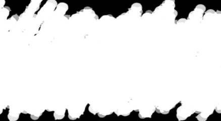 A motion graphic transition featuring white brush strokes over a black background, opening space for text and images.