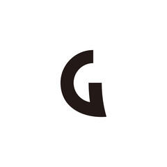 Letter G outline geometric symbol simple logo vector