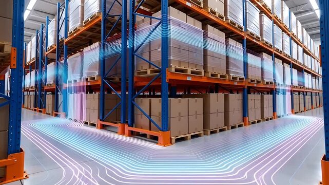 Efficient warehouse operations with smart logistics flow and automated supply chain solutions