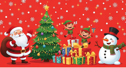 christmas card with snowman