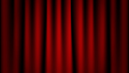 red theater curtain with spotlight