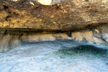 Rock-carved chamber inside the Ivanovo cliffs