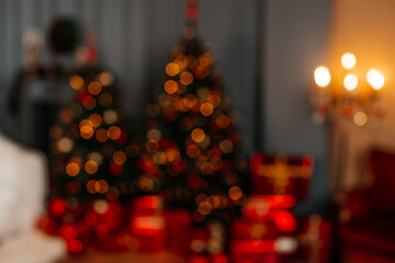 Warm Christmas Bokeh Lights with Soft Holiday Glow