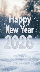 Joyful Winter Holiday Celebration with Snowy Landscape, Fresh Snowdrifts, and Festive Decorations