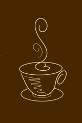 coffee cup illustration icon