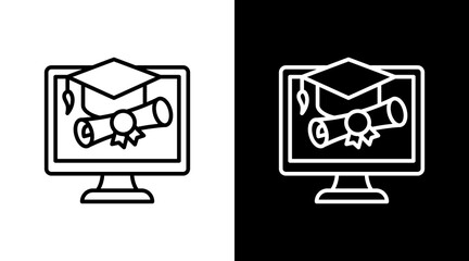 E Learning With Icon Set Design