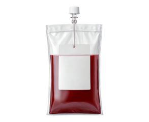 Blood bag mockup, Highquality photograph of blood pouch prepared for donation and medical campaigns