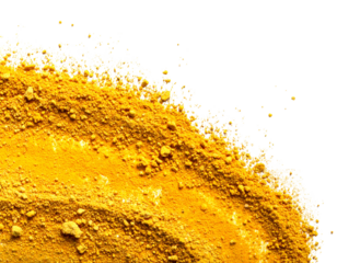 Yellow powder pile against dark background
