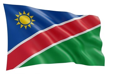 Obraz premium Waving national banner of Namibia, a patriotic display of colors and symbolism of african unity