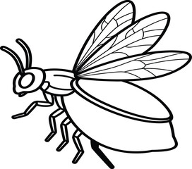 vector illustration of a bee