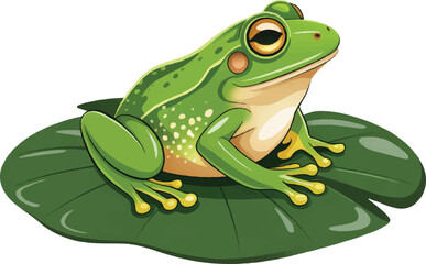 frog on white background