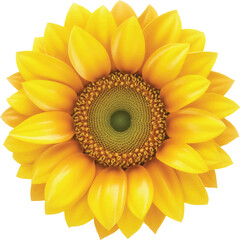 sunflower isolated on white background