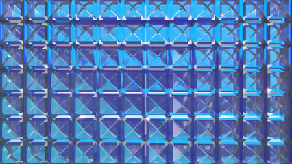 Abstract background with 3d crystal square grid.