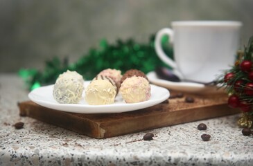 cup of coffee with candies