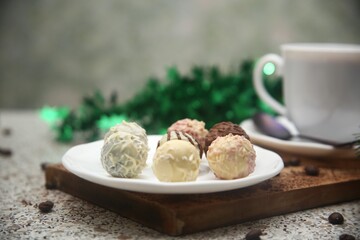 christmas candies and coffee