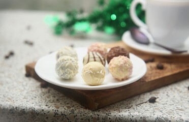 cup of  coffee and chocolate