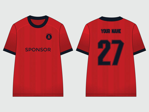 Soccer jersey pattern with bold colors and a minimalist design