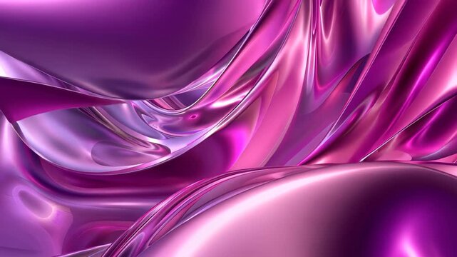 Purple Gloss Abstract: A mesmerizing display of flowing, glossy curves in vibrant shades of purple and pink, creating a dynamic and visually stimulating abstract composition.
