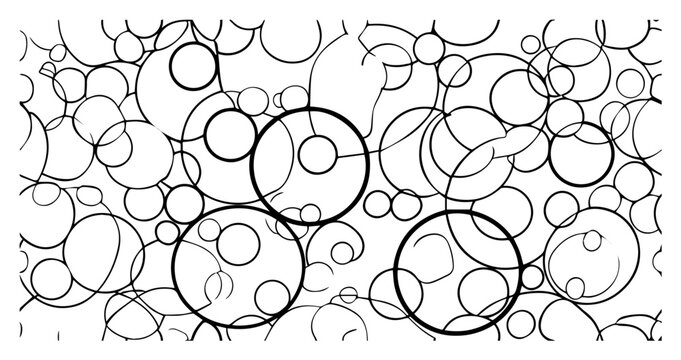 Abstract geometric overlapping circles pattern texture vector background