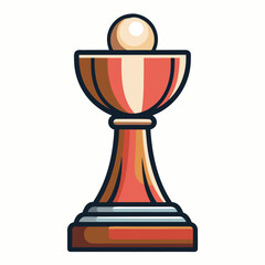 Trophy With a Ball on Top Displayed on a Simple Background