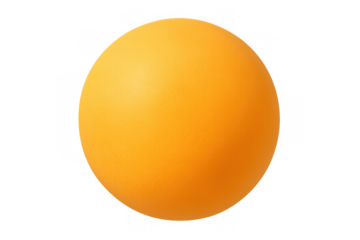 Orange ping-pong ball representing sport, competition, game, leisure, and active lifestyle, transparent background