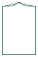 Minimal Green Lines Contour Arch Frame for Certificate or Document. 147