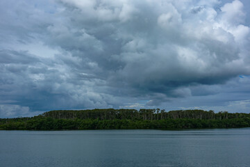 Bocas del Toro, Panama - November 23, 2025: Panoramic view of Almirante Bay in the Bocas del Toro Archipelago, Panama.