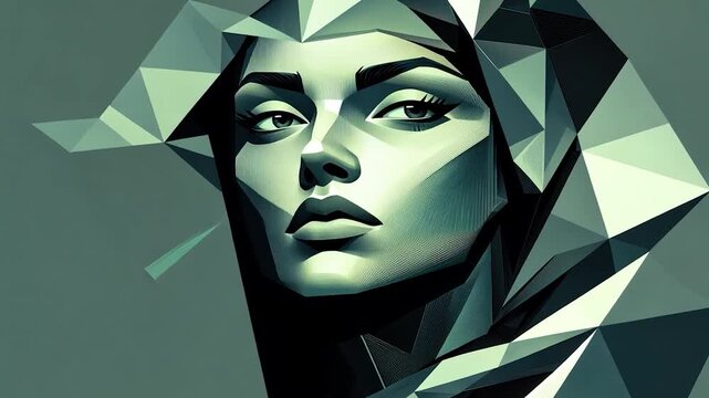 Geometric female portrait