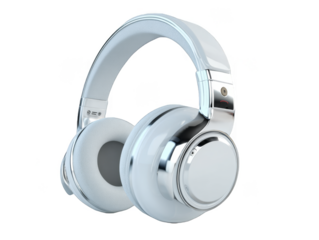 Headphones on a transparent background with detailed design and features, ready for use in various projects and settings