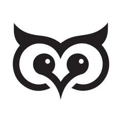 Framed Owl Logo Showing Classic Balanced Symbolic Composition