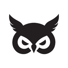 Loop-Shaped Owl Symbol Representing Eternal Wisdom and Vision