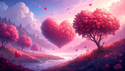 Hearts illustration background wallpaper design, love heart, valentines day card