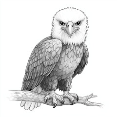 Fototapeta premium hand drawn sketch of a eagle